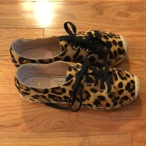 Never worn J.Crew leopard espadrilles 7.5